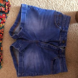 High waisted jean shorts